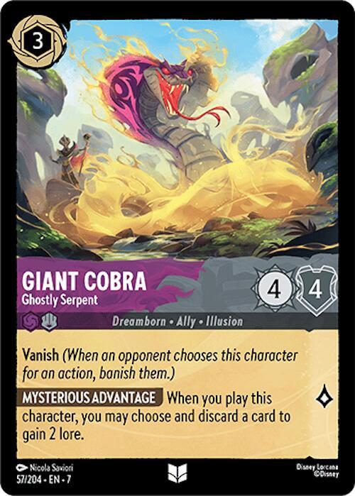 Giant Cobra — Ghostly Serpent [57EN7] (Archazia's Island)