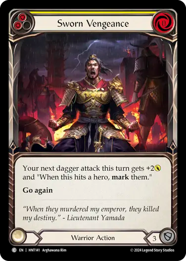 Sworn Vengeance (Yellow) [HNT141] (The Hunted)