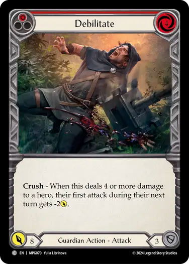 Debilitate (Red) [MPG070] (Mastery Pack Guardian)