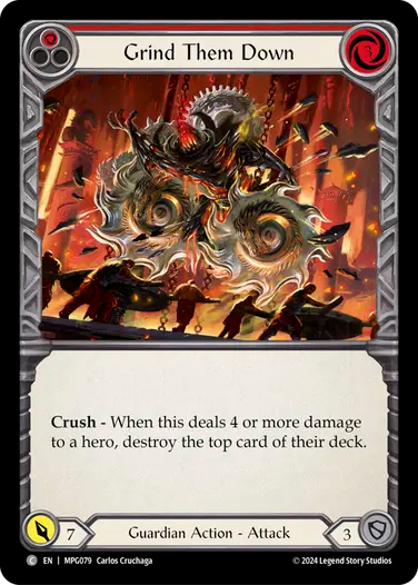 Grind Them Down (Red) [MPG079] (Mastery Pack Guardian)