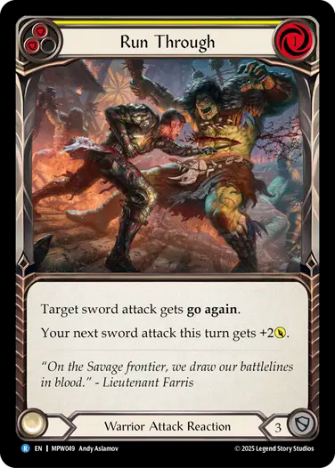 Run Through (Yellow) [MPW049] (Master Pack Warrior)