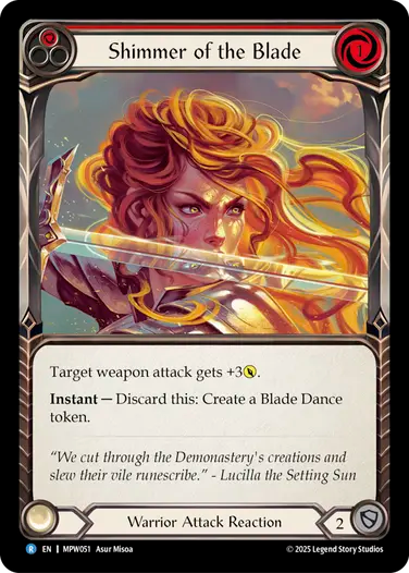 Shimmer of the Blade (Red) [MPW051] (Master Pack Warrior)