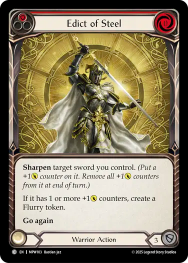 Edict of Steel (Red) [MPW103] (Master Pack Warrior)