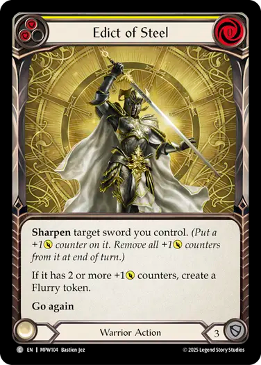 Edict of Steel (Yellow) [MPW104] (Master Pack Warrior)