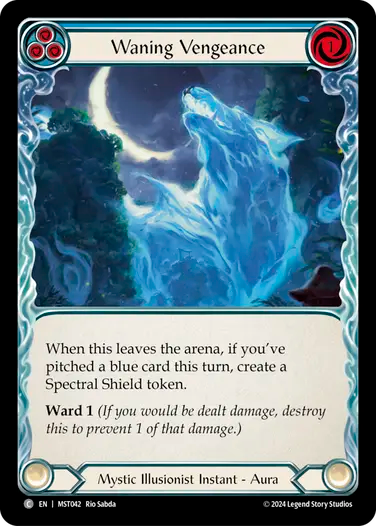Waning Vengeance (Blue) [MST042] (Part the Mistveil)