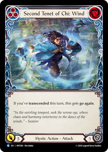 Second Tenet of Chi: Wind (Blue) [MST083] (Part the Mistveil)