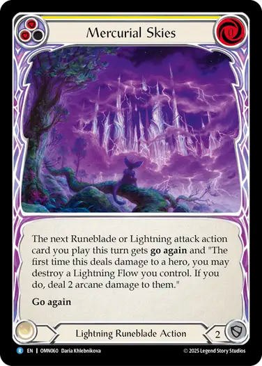 Mercurial Skies (Yellow) [OMN060] (Omens of the Third Age)