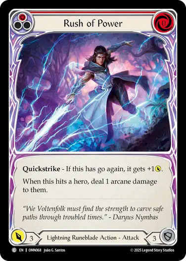 Rush of Power (Red) [OMN068] (Omens of the Third Age)