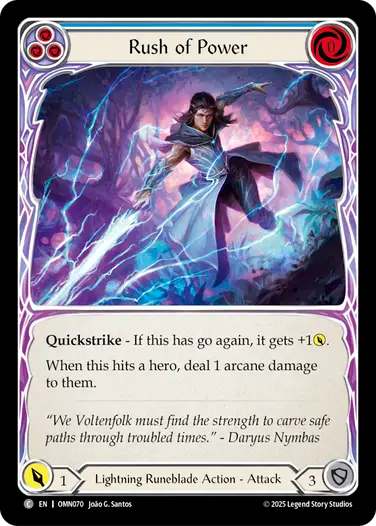 Rush of Power (Blue) [OMN070] (Omens of the Third Age)