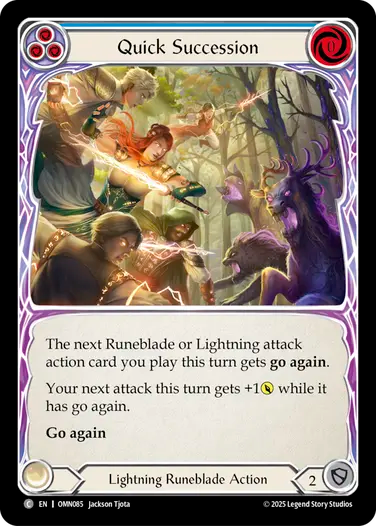 Quick Succession (Blue) [OMN085] (Omens of the Third Age)