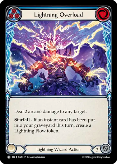 Lightning Overload (Blue) [OMN117] (Omens of the Third Age)