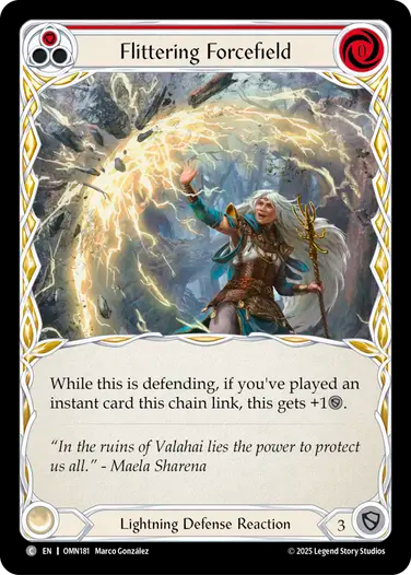 Flittering Forcefield (Red) [OMN181] (Omens of the Third Age)