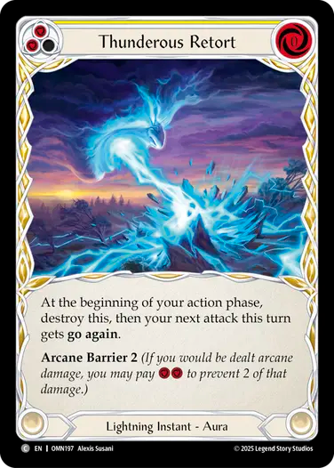 Thunderous Retort (Yellow) [OMN197] (Omens of the Third Age)