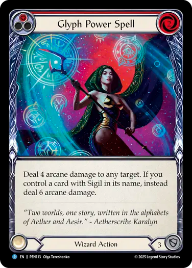 Glyph Power Spell (Red) [PEN113] (Compendium of Rathe)