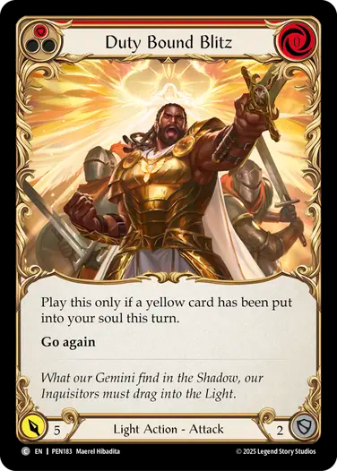 Duty Bound Blitz – Red [PEN183] (Compendium of Rathe)