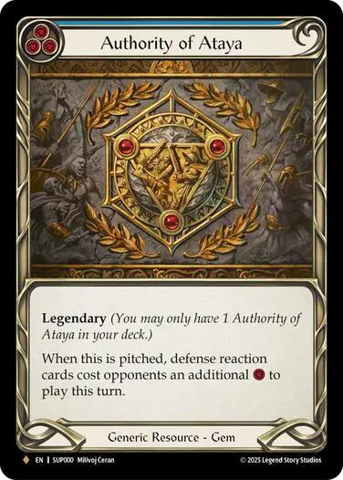 Authority of Ataya [SUP000] (Super Slam) Rainbow Foil