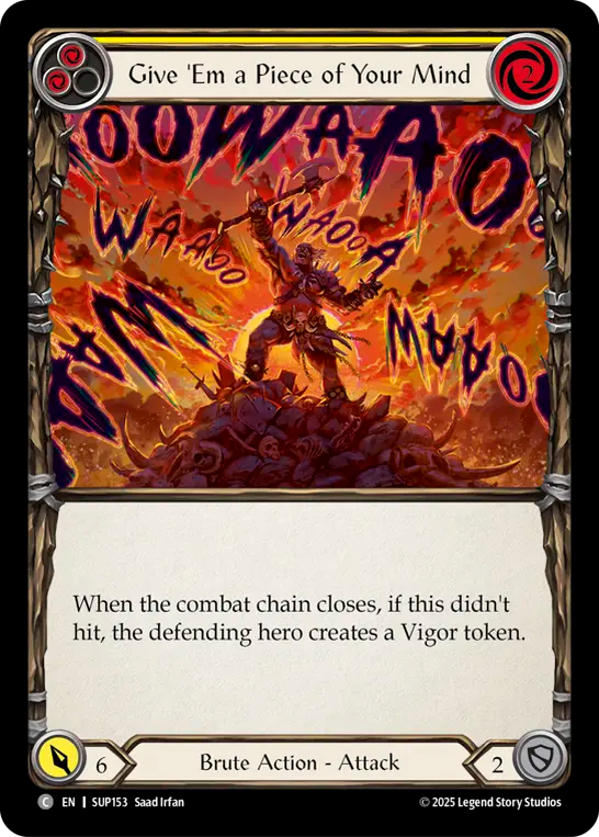 Give 'Em a Piece of Your Mind (YELLOW) [SUP153] (Super Slam)